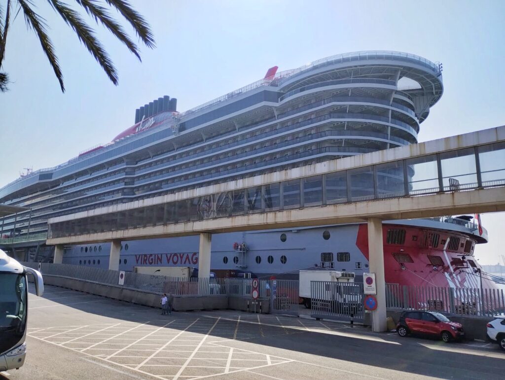 large cruise ship in the dock