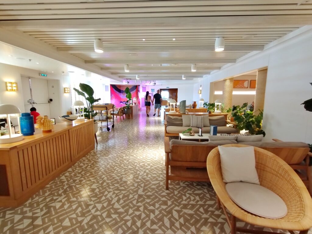 bar area with modern decor