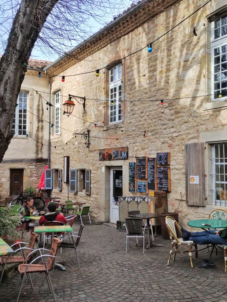 Grab Your Pillow - The courtyard at Cafe Plum