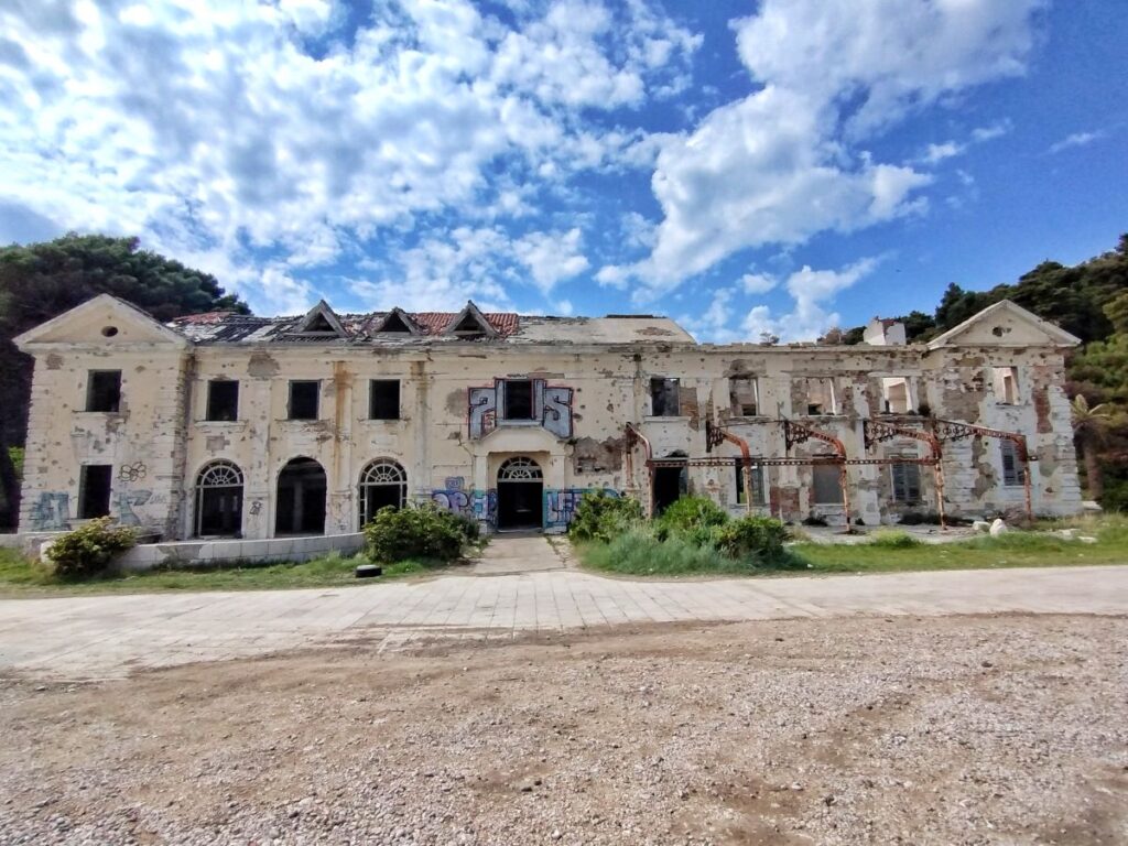 war torn building in Croatia