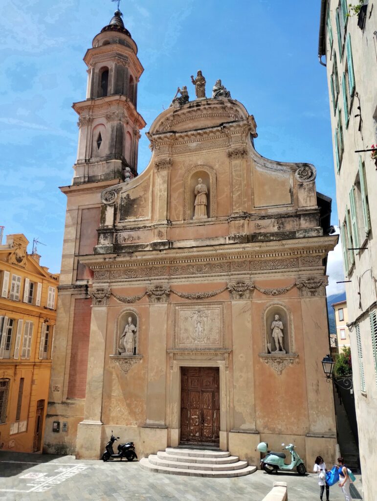 the facade of an ancient church